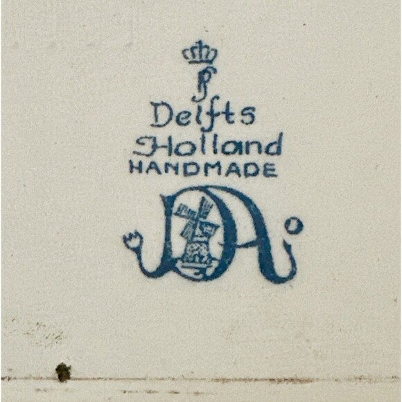 Vintage Delft Blue Ceramic Tile‎ Dutch Scene Windmill Geese Holland Wall Art 6x6 - Picture 8 of 8